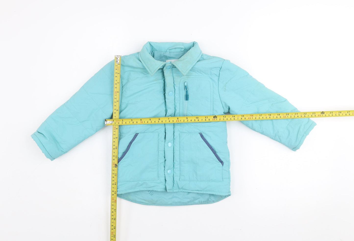 Leigh Tucker Willow Girls Blue Puffer Jacket 2-3 Years Lined Padded Coat