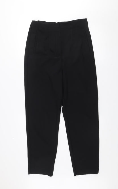 Savida Women Black Size 14 Straight Leg Trousers Polyester Blend