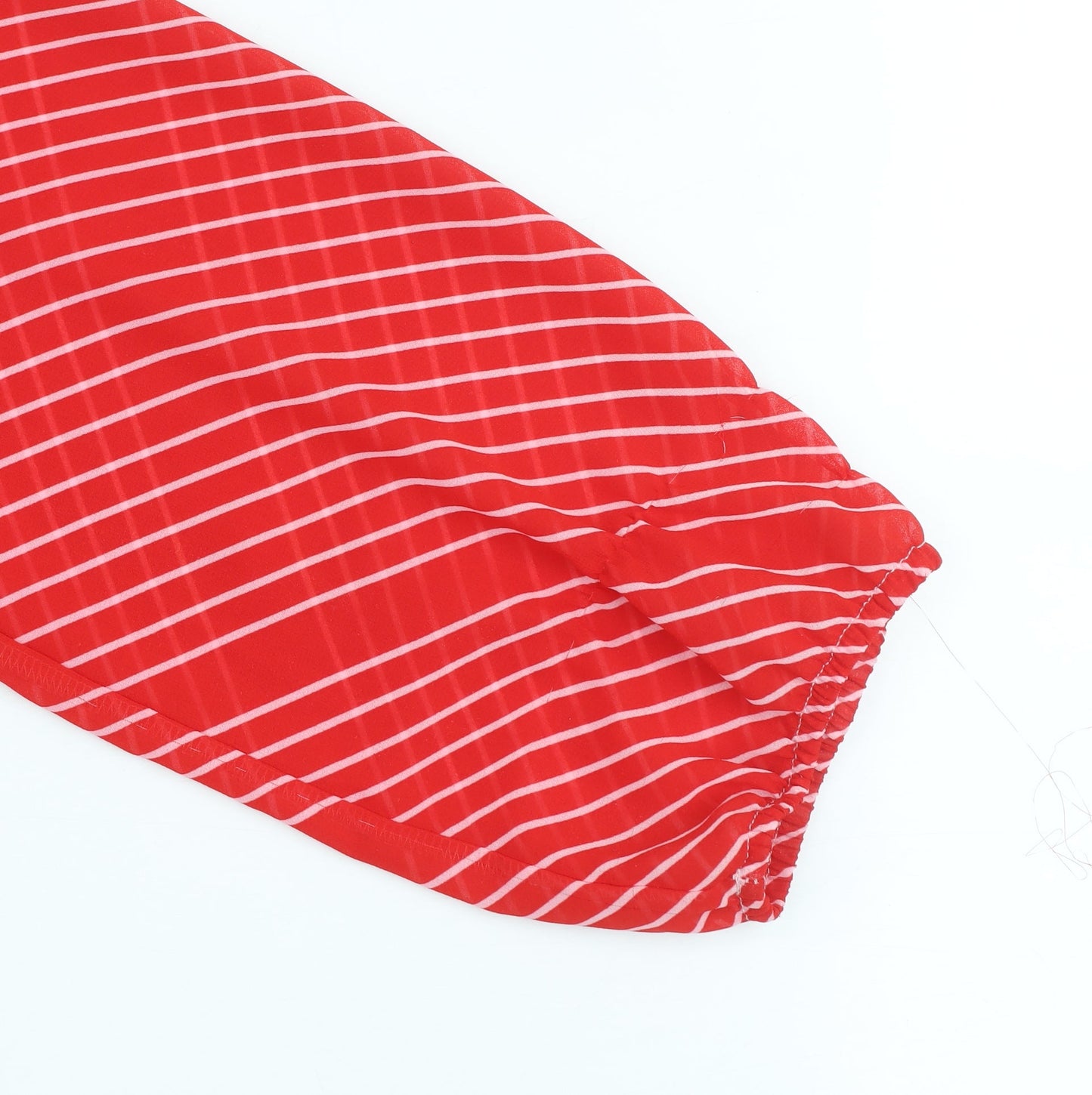 Gerard Womens Red Striped Tunic Blouse Size 14 Long Sleeve
