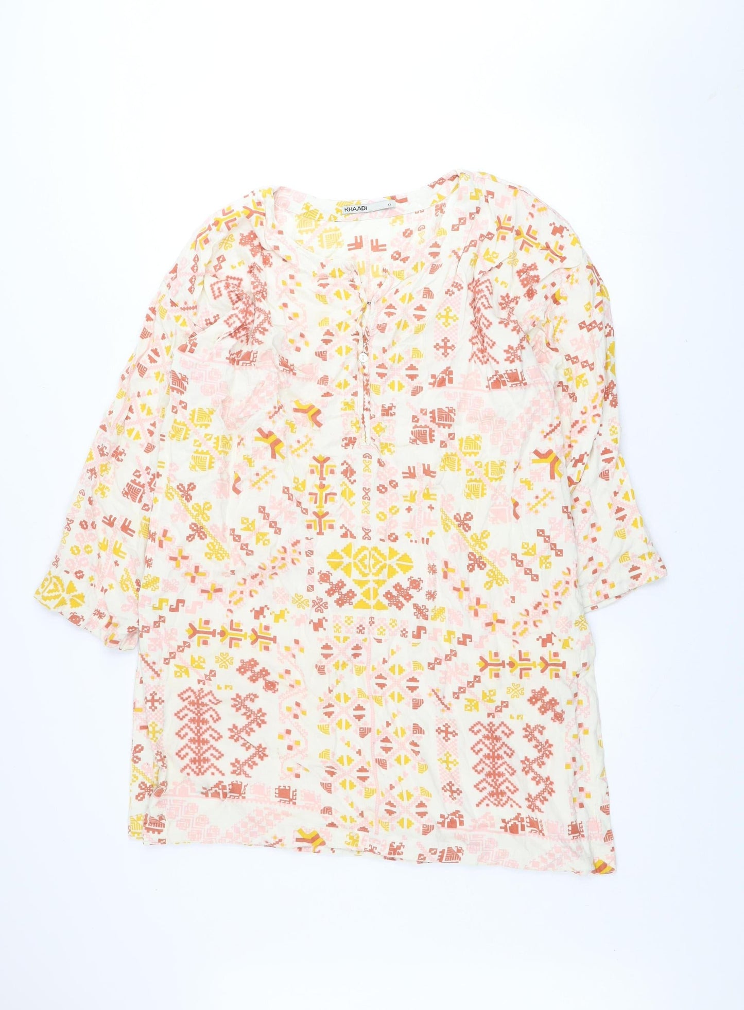 Khaadi Women’s Multicoloured Geometric Shift Dress Size 12
