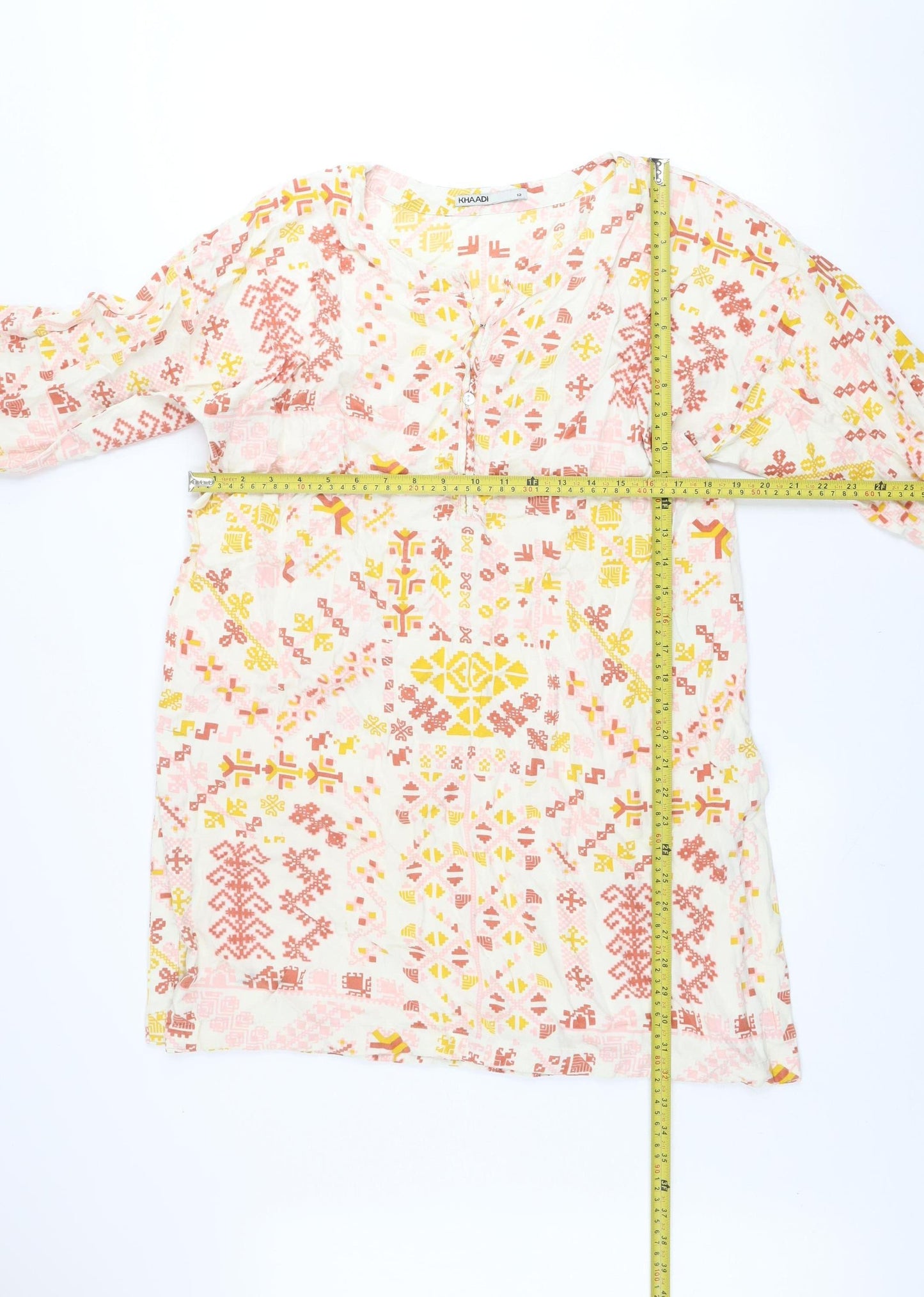 Khaadi Women’s Multicoloured Geometric Shift Dress Size 12