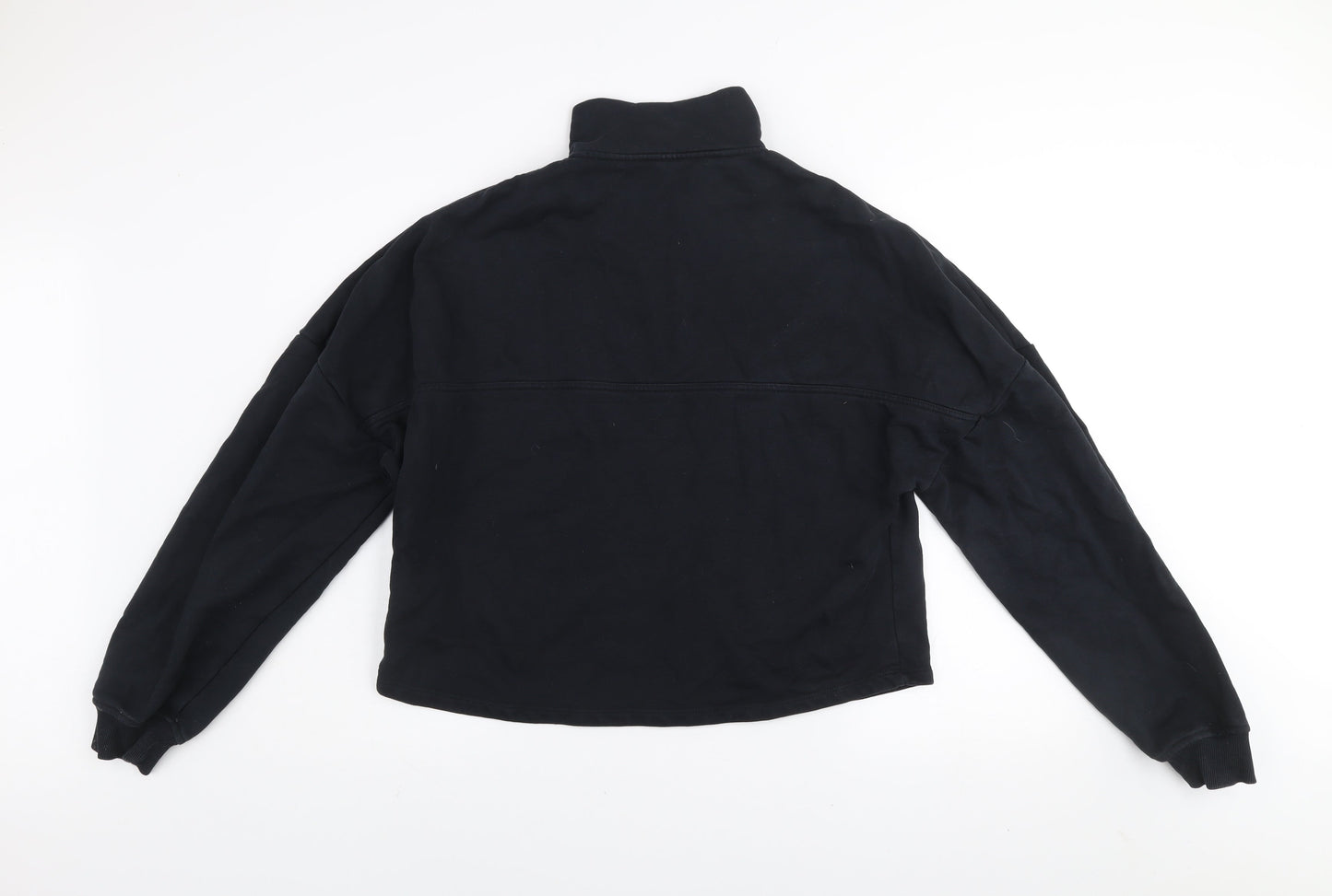 Bo+Tee Women's Black 1/2 Zip Pullover Sweatshirt Size M Cotton Blend