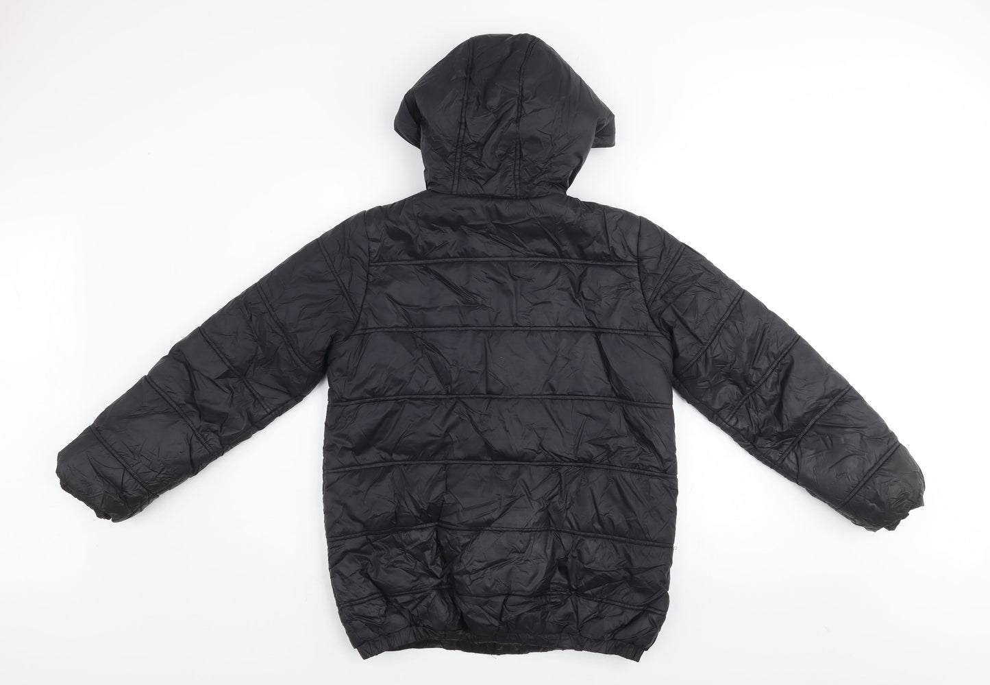 Firetrap Boys Black Hooded Puffer Jacket 11-12 Years Winter Coat
