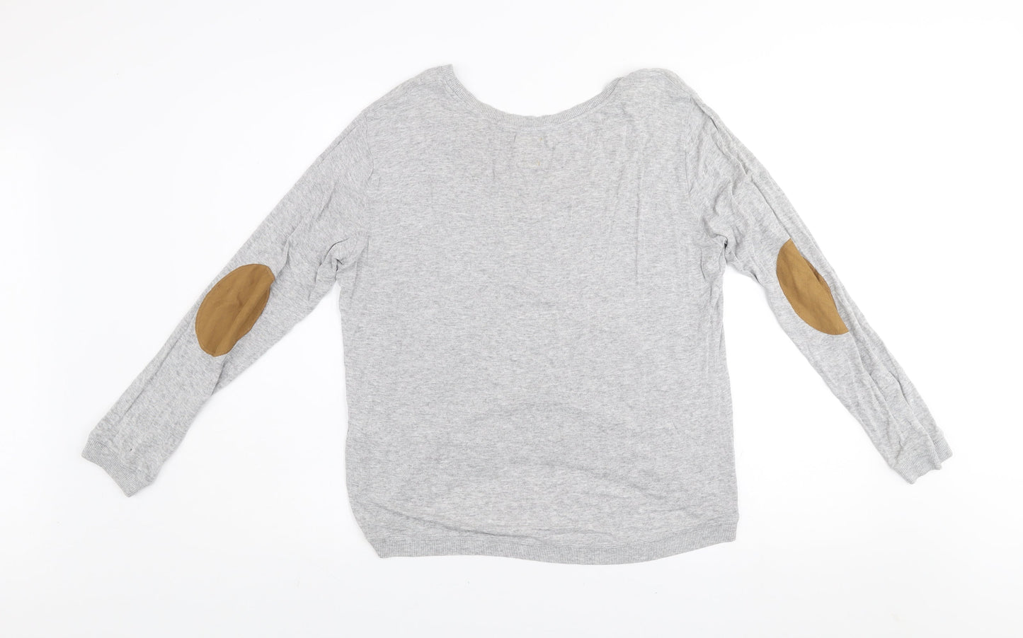 Zara Women’s Grey Pullover Jumper Size 12 Long Sleeve Lightweight Knit