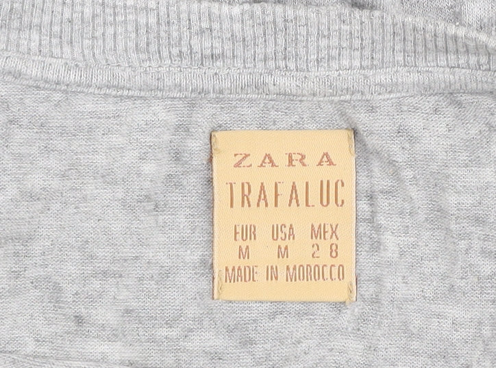 Zara Women’s Grey Pullover Jumper Size 12 Long Sleeve Lightweight Knit