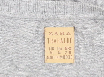 Zara Women’s Grey Pullover Jumper Size 12 Long Sleeve Lightweight Knit