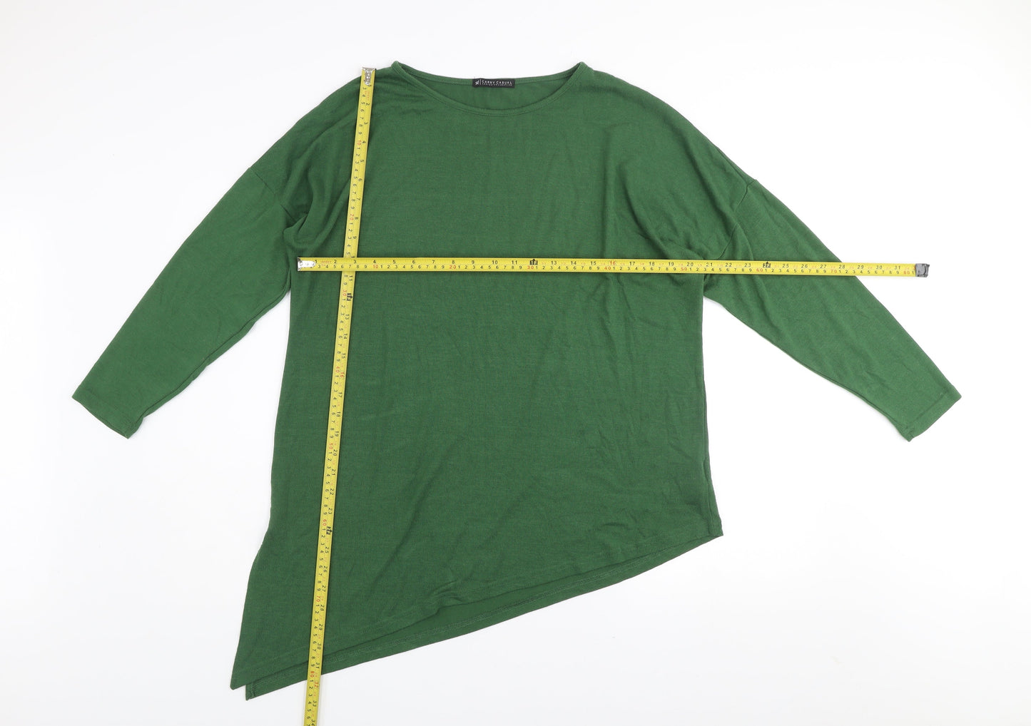 Carry Casual Women’s Green XL Relaxed Fit Tunic Jumper