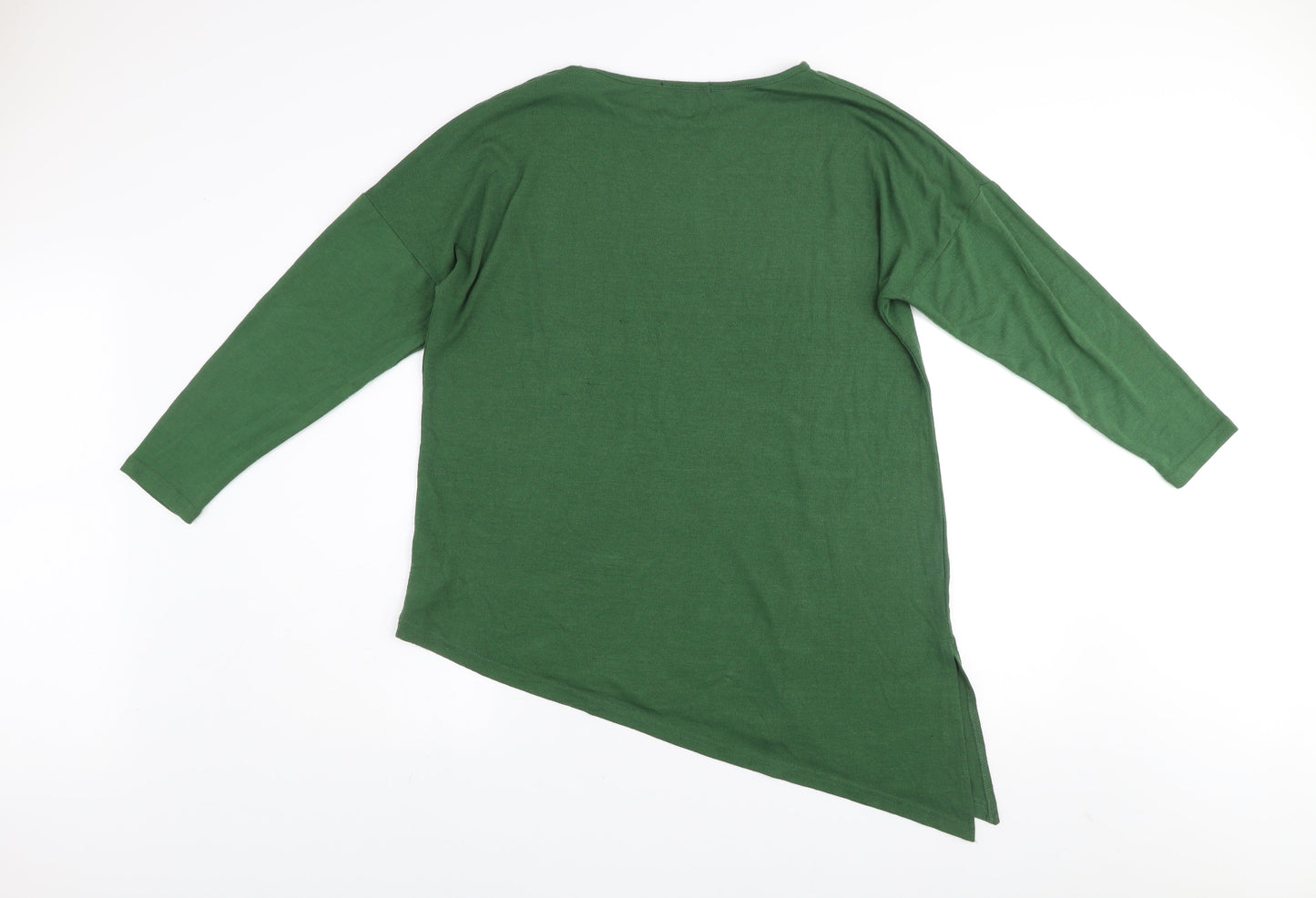 Carry Casual Women’s Green XL Relaxed Fit Tunic Jumper