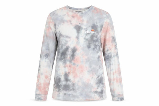 Ellesse Womens Multicoloured Tie-Dye Long Sleeve Cotton T-Shirt UK 10