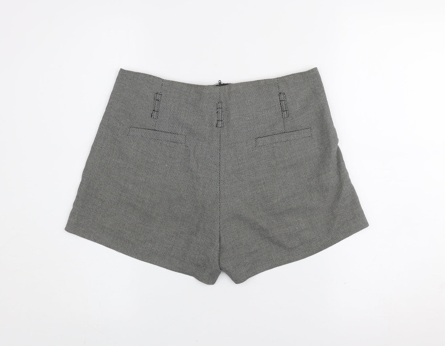 A|wear Women Grey Pleated Chino Shorts Size 10