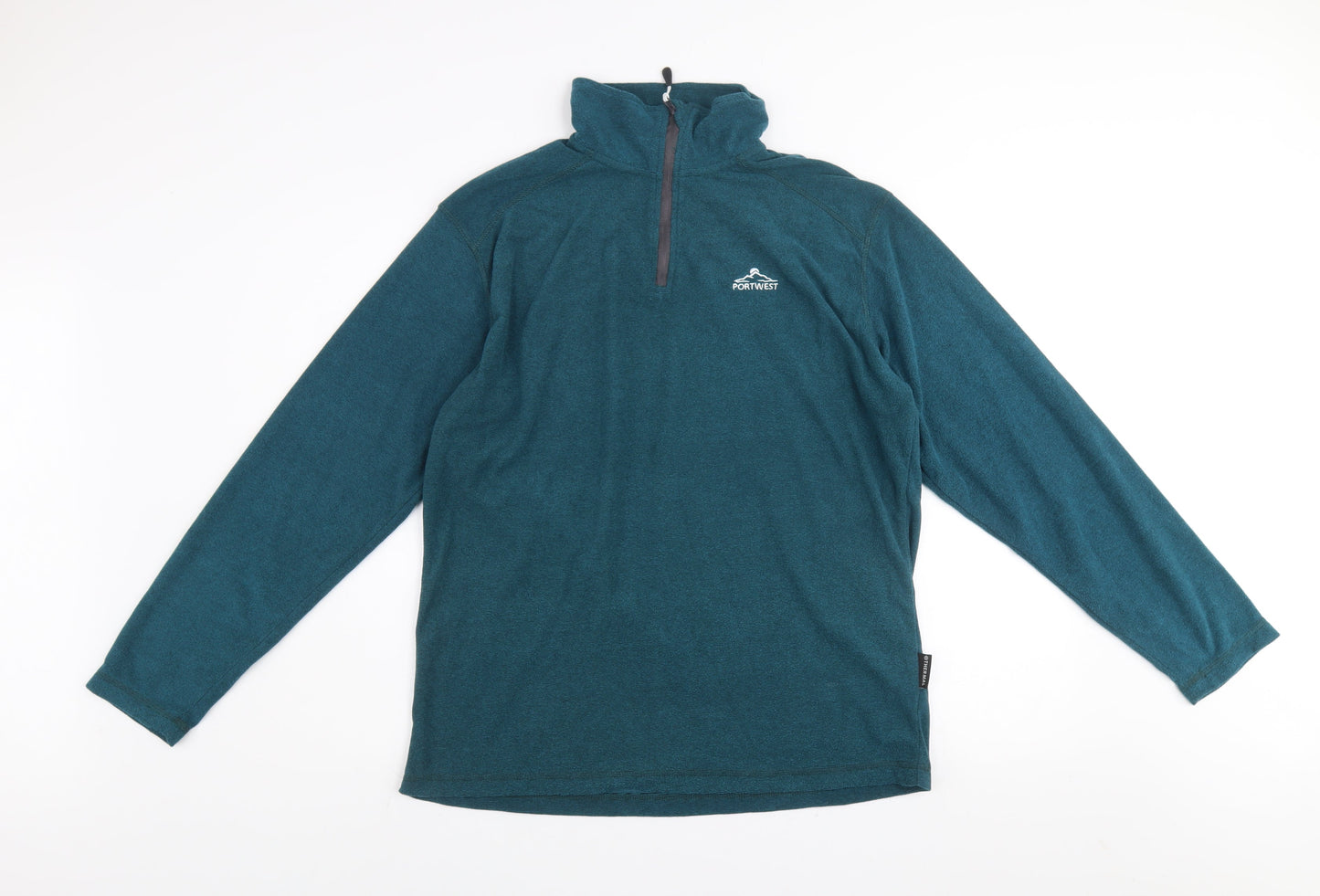Portwest Men’s Green Fleece 1/4 Zip Pullover Sweatshirt Size L