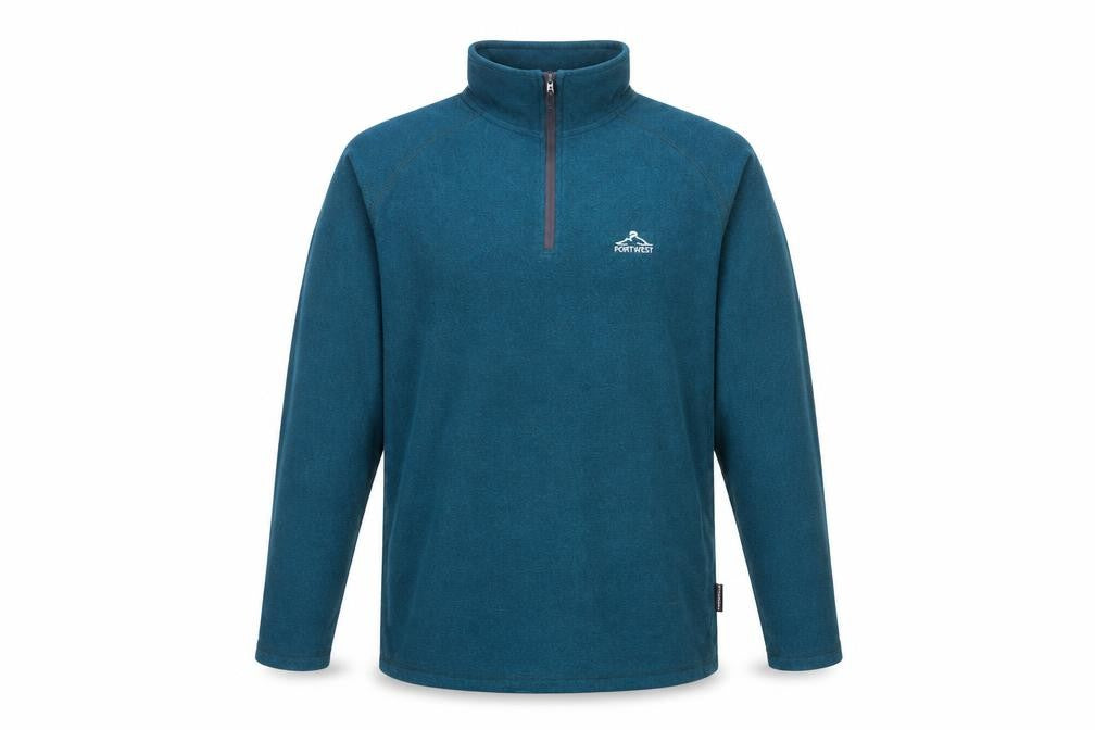 Portwest Men’s Green Fleece 1/4 Zip Pullover Sweatshirt Size L