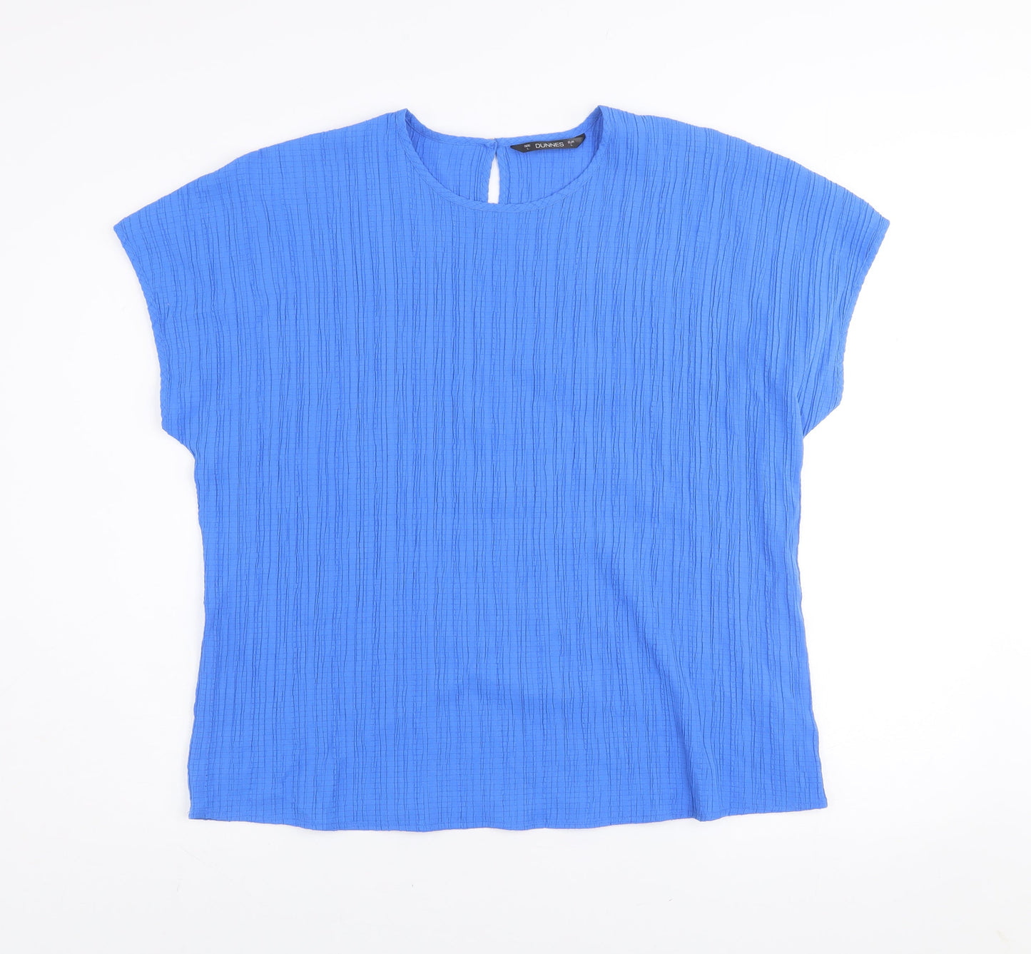 Dunnes Women’s Blue Short Sleeve Basic Blouse L