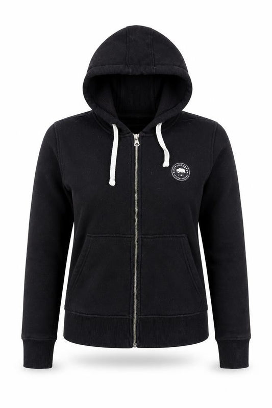 SoulCal Black Full Zip Hoodie Women UK 8 Cotton Blend