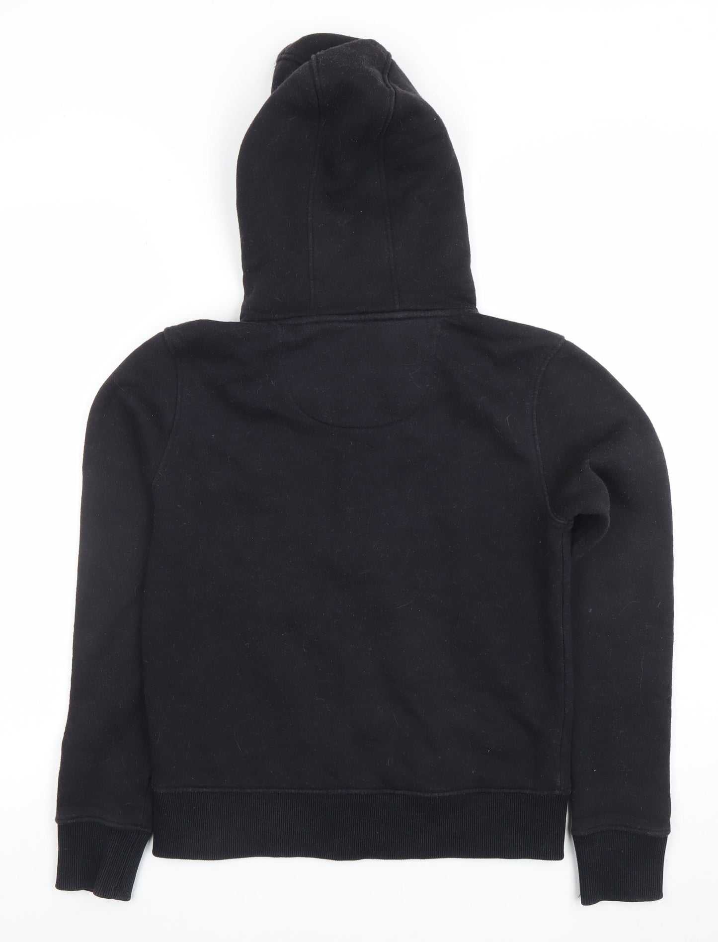 SoulCal & Co Black Full Zip Hoodie Women UK 8 Cotton Blend