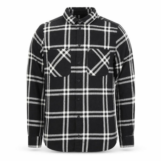 Brave Soul Men's Black Check Long Sleeve Cotton Flannel Shirt S
