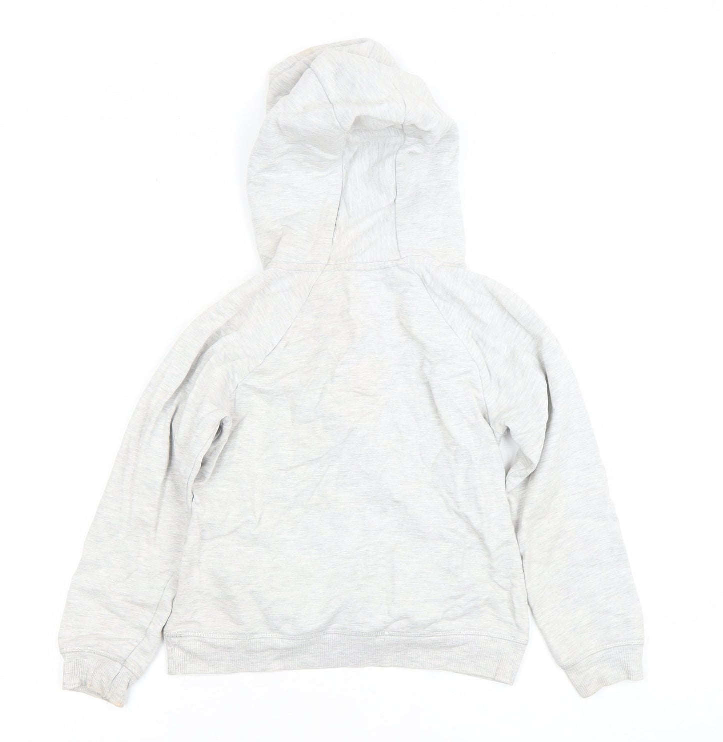 Mintie by Mini Melini Girls Grey Cat Face Hoodie 7-8 Years Pullover