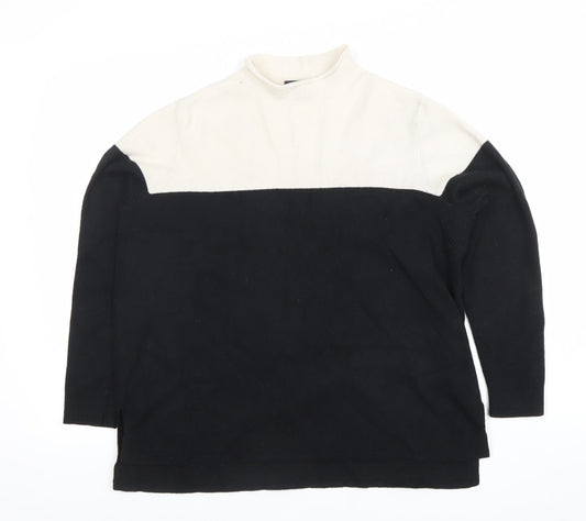 Marks and Spencer Women’s Black Mock Neck Long Sleeve Jumper Size 18