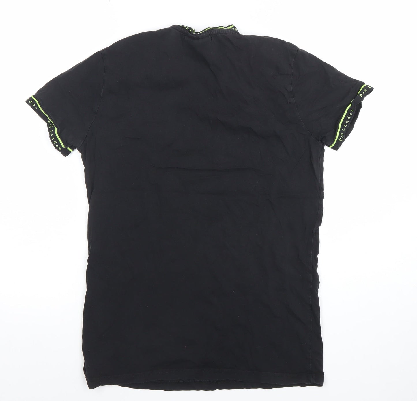 Pre London Men's Black XS Cotton Logo Crew Neck T-Shirt