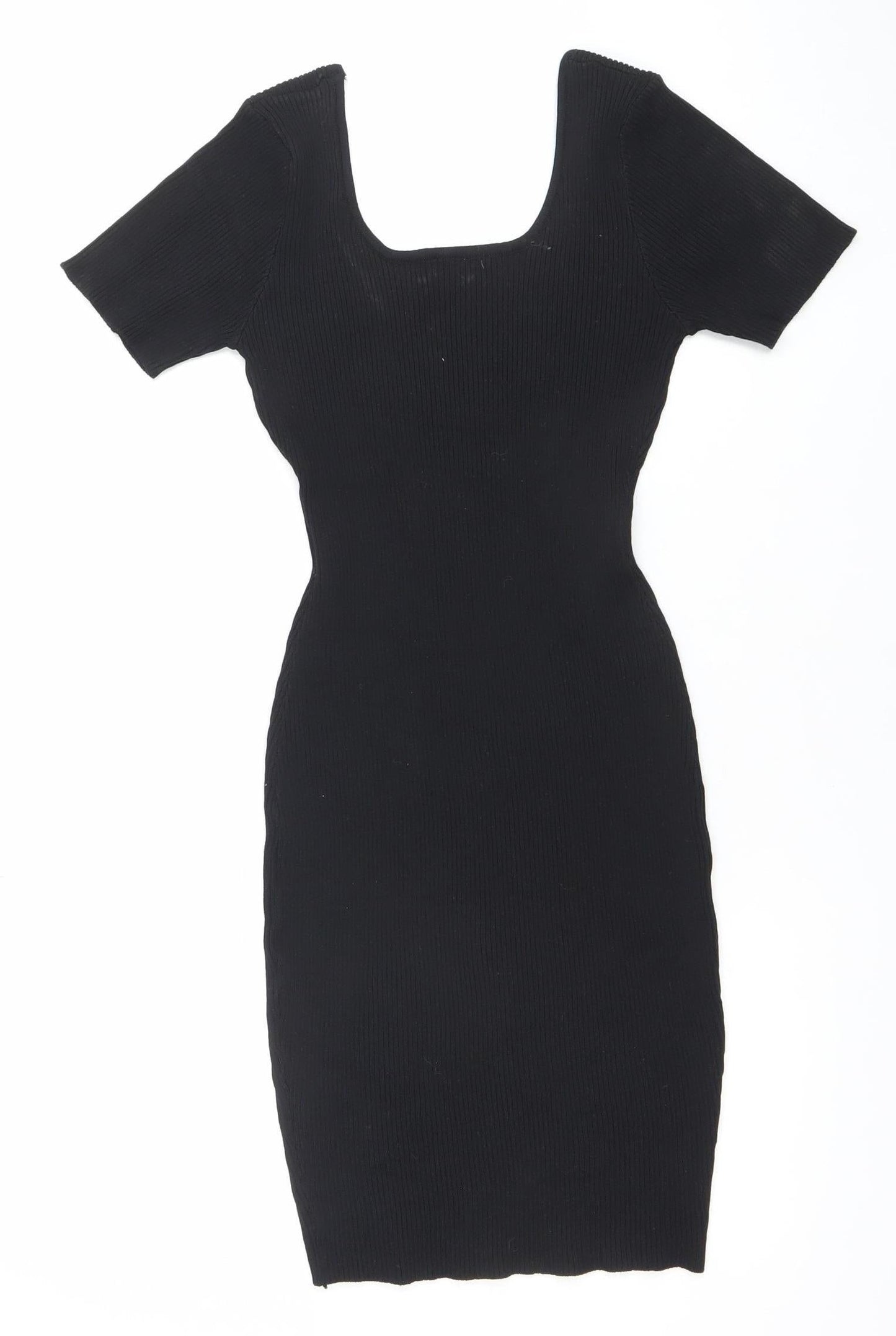DANI Women’s Black Knit Bodycon Stretch Dress One Size