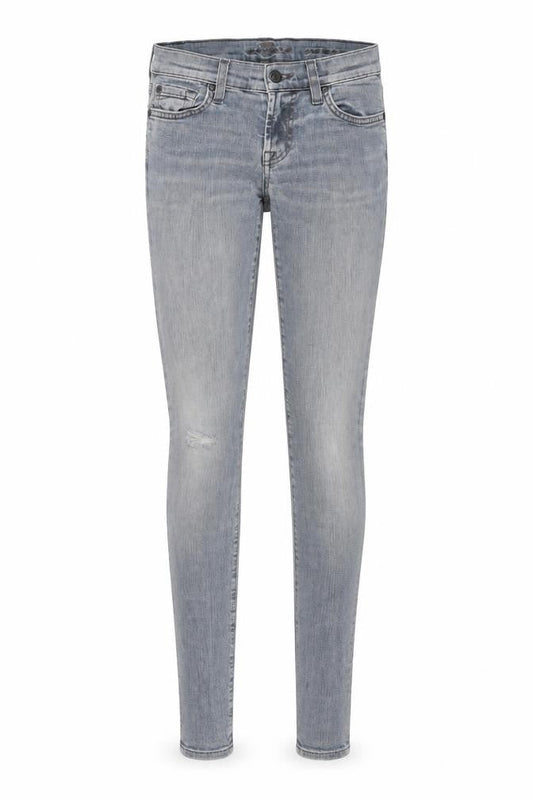 7 For All Mankind Womens Blue Skinny Denim Jeans Size 24 Slim Fit