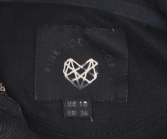Pink Soda Sport Women's Black Full Zip Hoodie Size 10