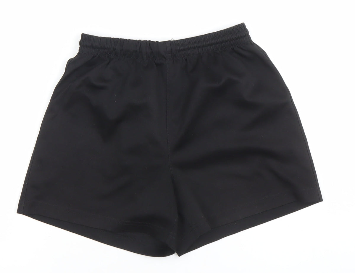 Umbro Boys Black Large B Athletic Sports Shorts Polyester Activewear