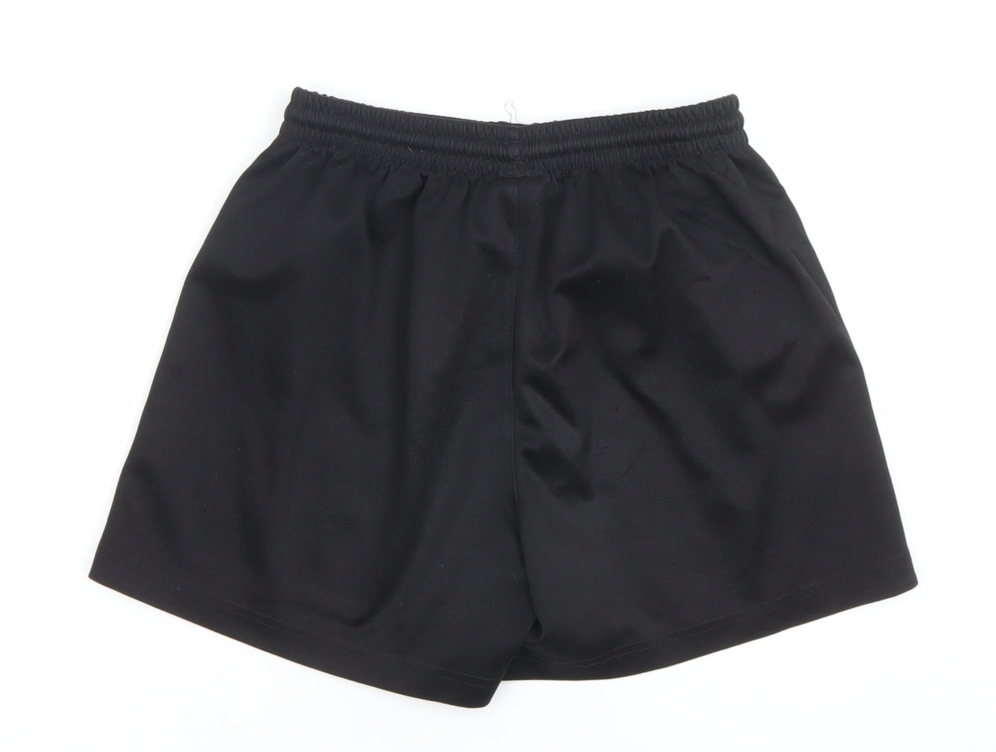 Umbro Boys Black Large B Athletic Sports Shorts Polyester Activewear