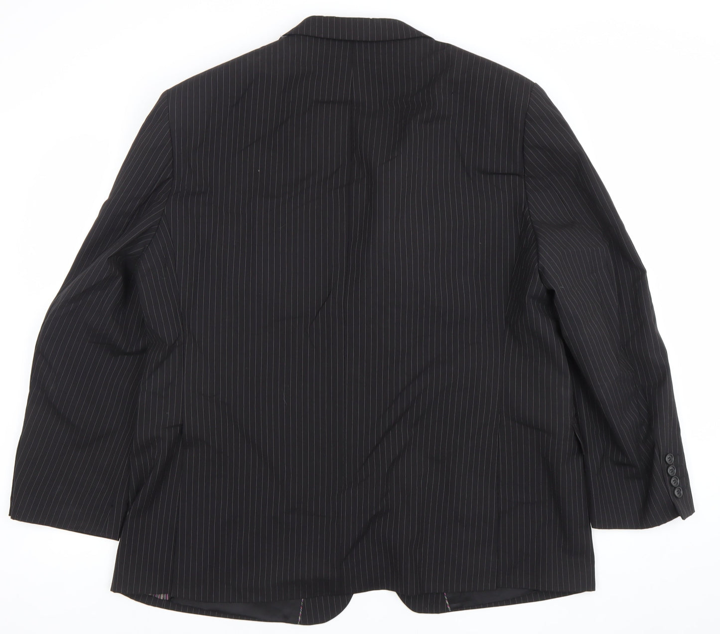 Marks and Spencer Men’s Black Pinstripe Wool Blazer Jacket 40R
