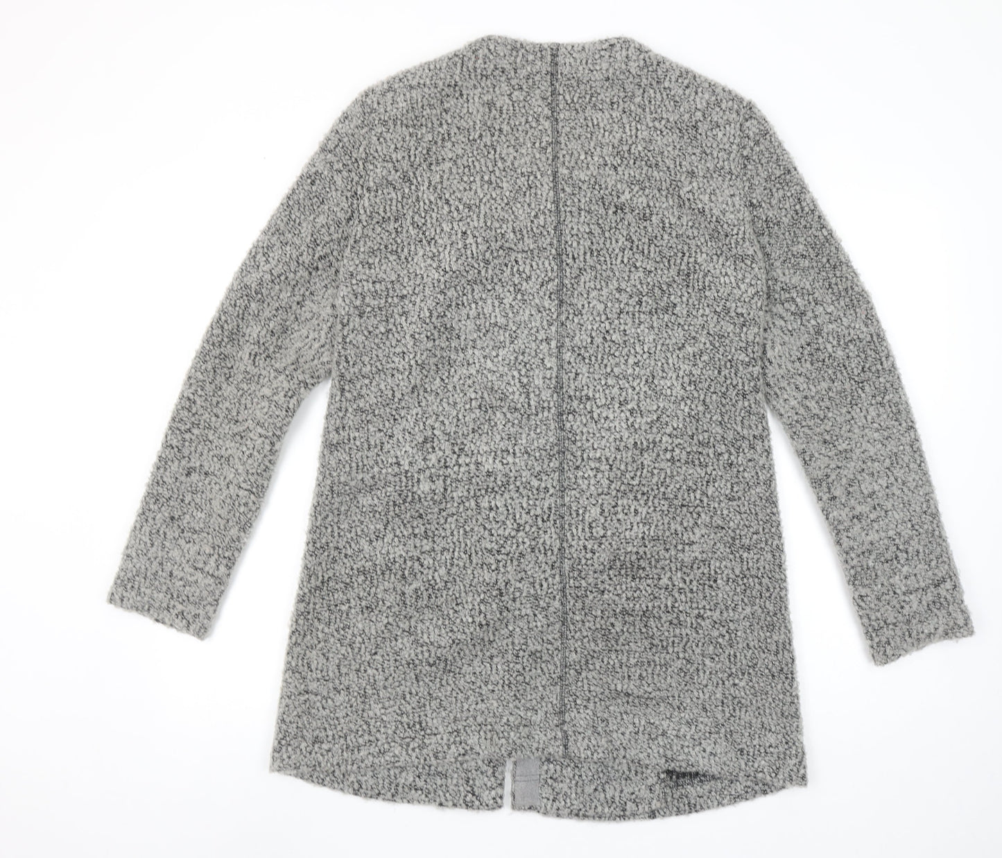 Gelco Women Grey Chunky-Knit Long Sleeve Cardigan Size 12