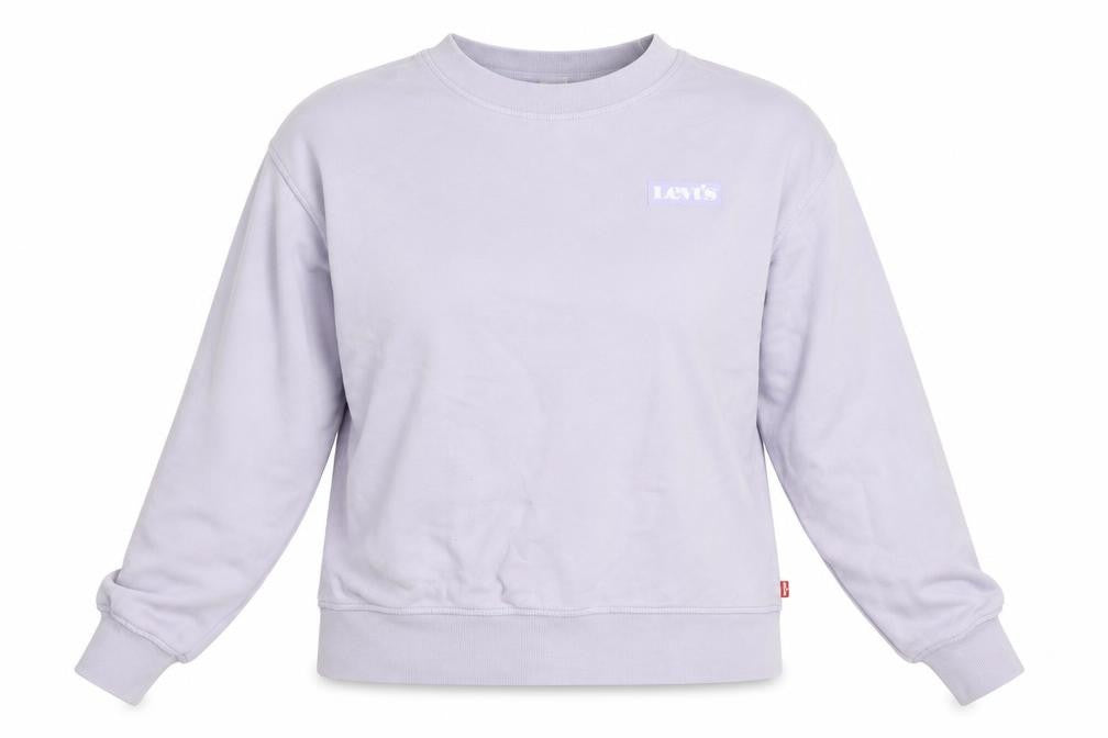 Levi's Women’s Lilac Cotton Crew Neck Pullover Sweatshirt L