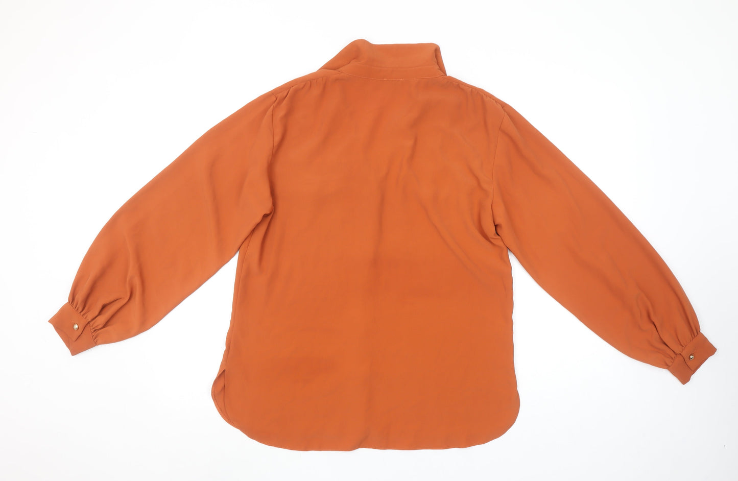 River Island Women's Brown Long Sleeve Button Blouse Size 10