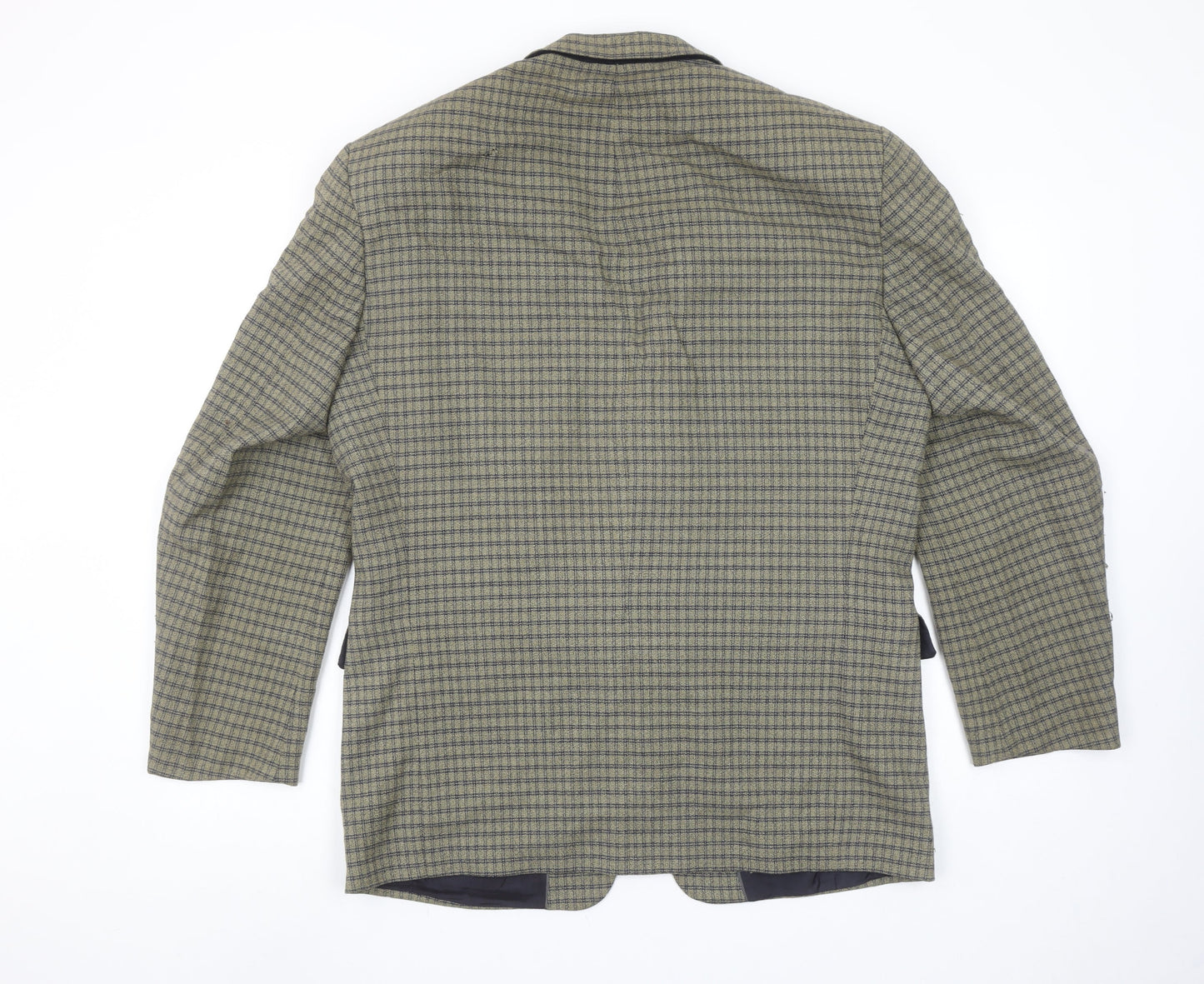 Bernhardt Men's Brown Check Wool Blend Blazer Jacket Size 48 Regular