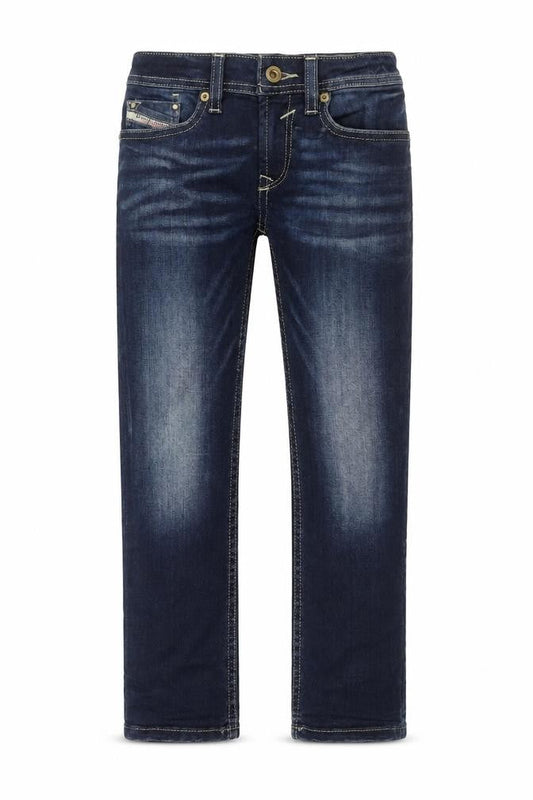 Diesel Girls Blue Straight Jeans Size 6 Years Regular Stretch Denim