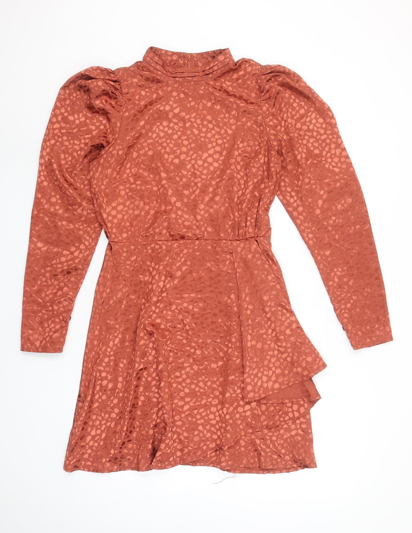 ASOS Women’s Brown Animal Print Wrap Mini Dress Size 10