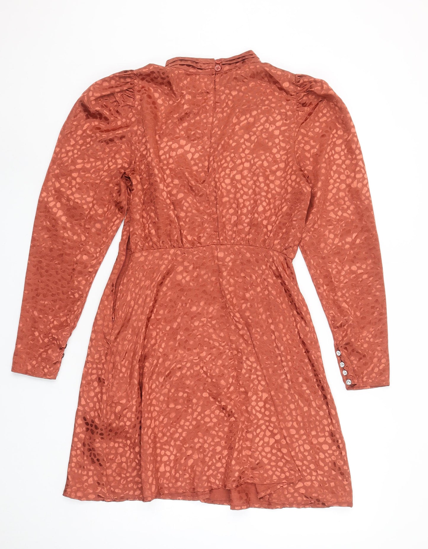 ASOS Women’s Brown Animal Print Wrap Mini Dress Size 10