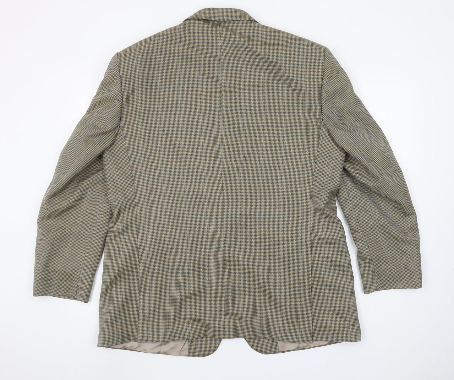 Wellington Executive Men's Brown Check Wool Blend Blazer Jacket Size 44S