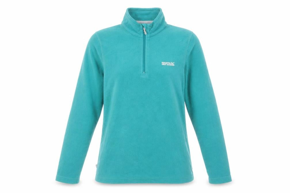Regatta Great Outdoors Women's Teal Fleece 1/4 Zip Sweatshirt UK 12