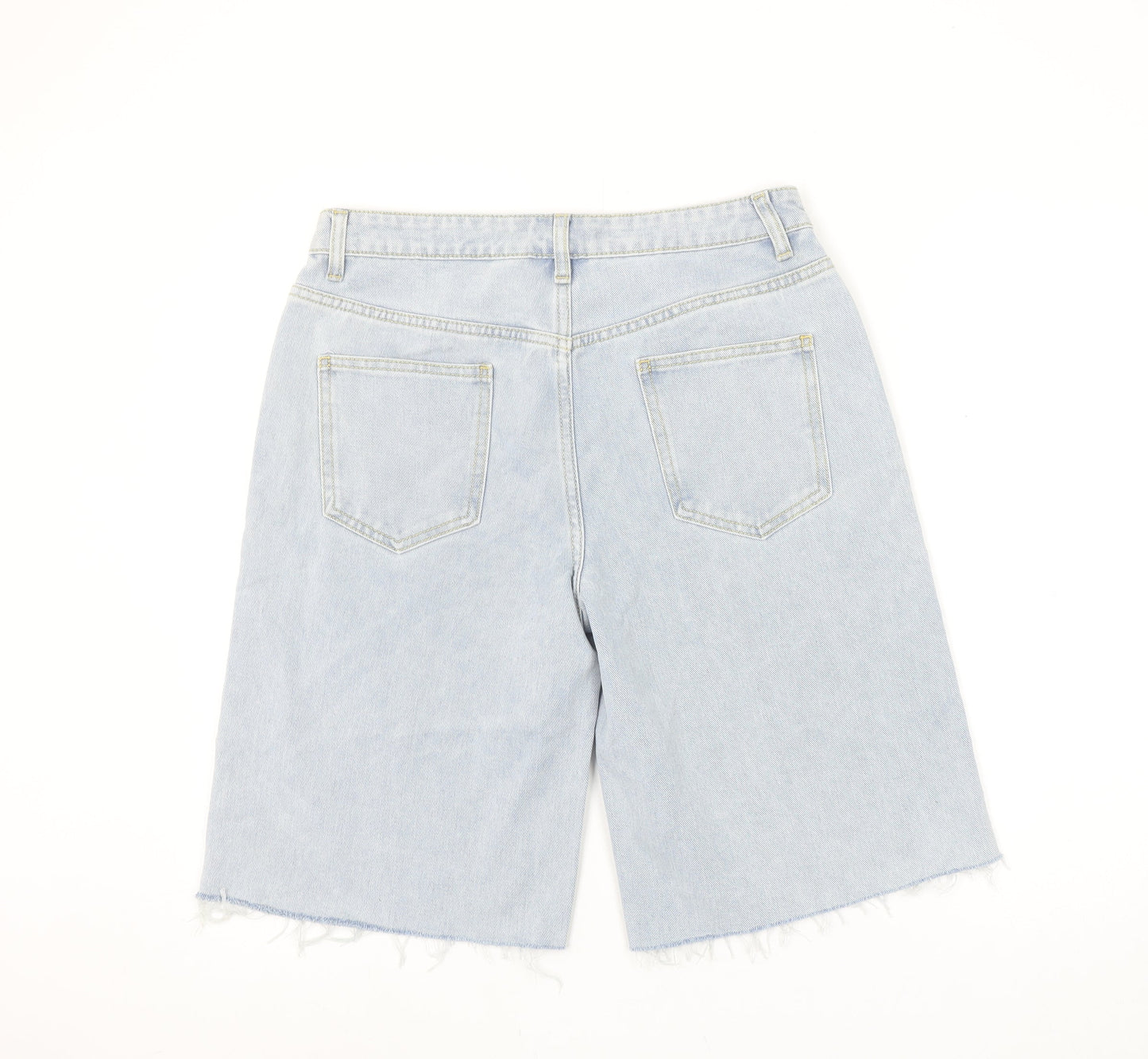 PrettyLittleThing Women Blue Size 10 High Rise Denim Bermuda Shorts