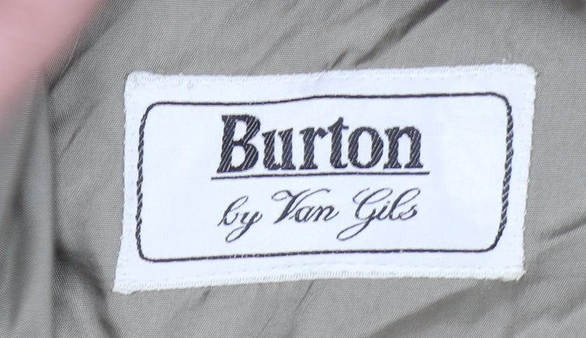 Burton by Van Gils Men's Beige Check Wool Blazer Size 44 Classic Jacket