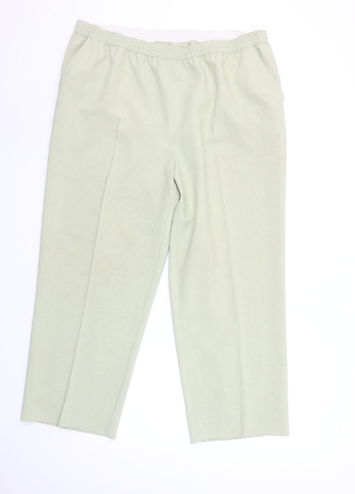 Westerlind Women’s Beige Elastic Waist Straight Trousers Size 14