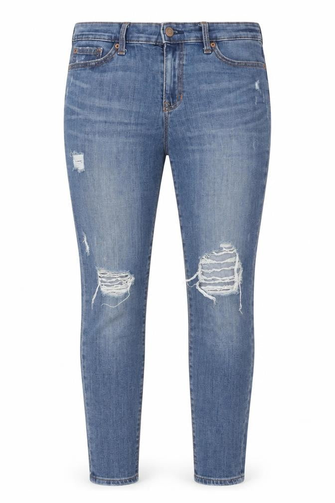 Gap Womens Blue Distressed Mid Rise Jegging Jeans Size 10R