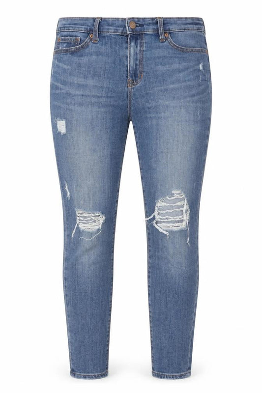 GAP Womens Blue Distressed Mid Rise Jegging Jeans Size 10R