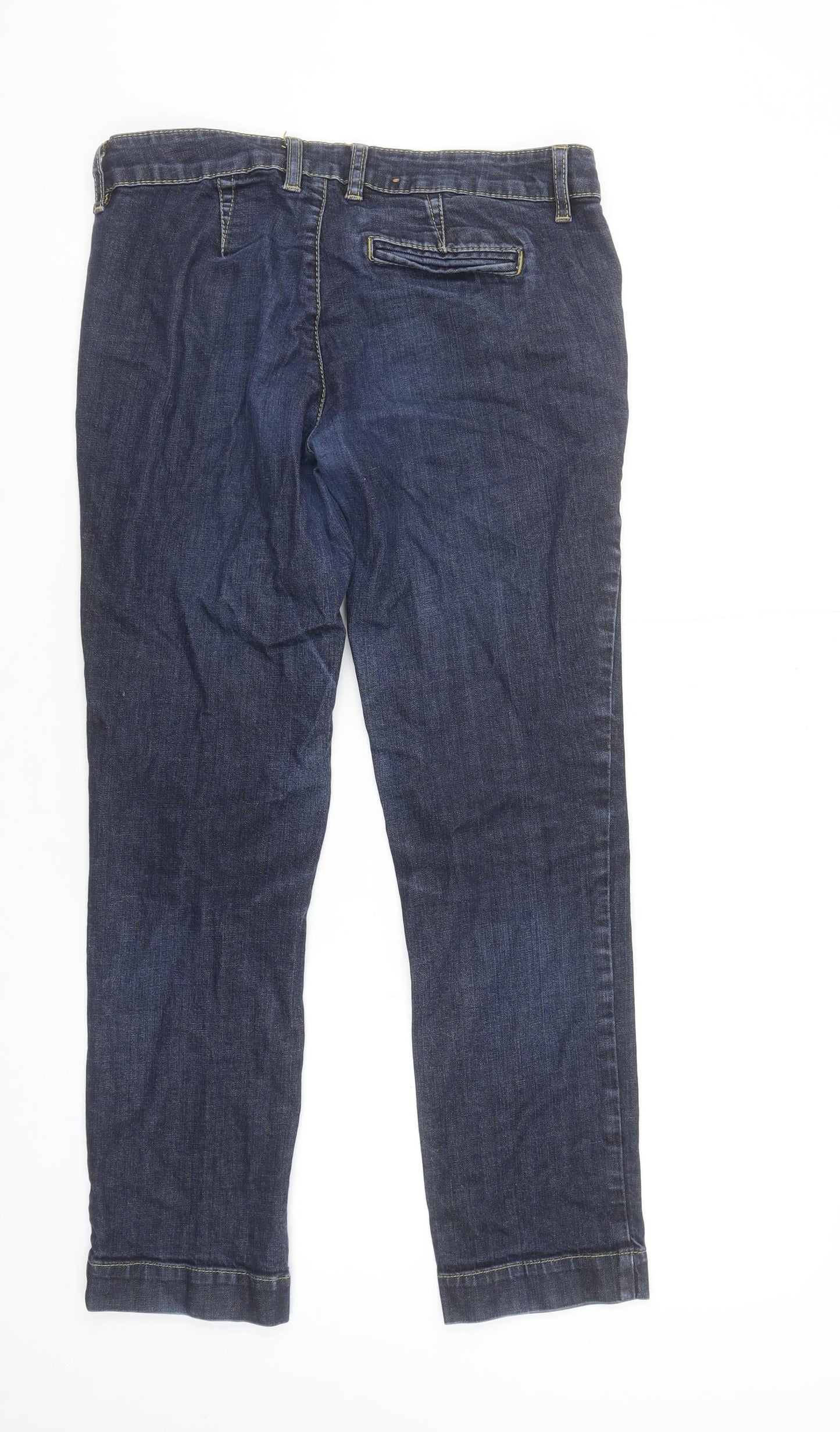 Benetton Womens Blue Straight Denim Jeans Size 30W Classic Fit