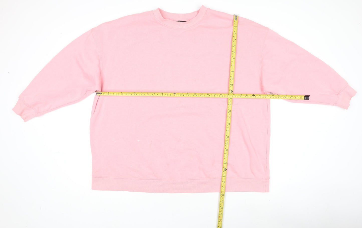 Dunnes Stores Women Pink Crew Neck Fleece Pullover Jumper Size 20