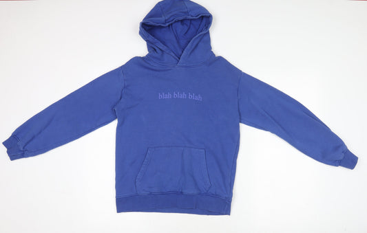Leigh Tucker Willow Girls Blue Hooded Pullover Jumper - Size 10-11 Years