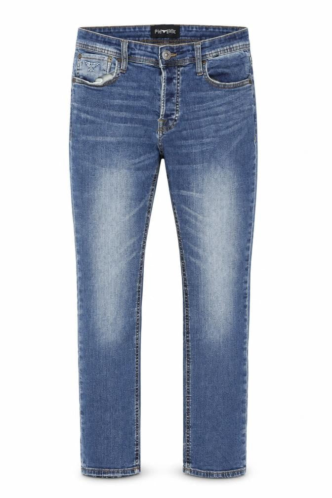 PHOENIX Women's Blue Straight Leg Denim Jeans Size 32 Regular Fit