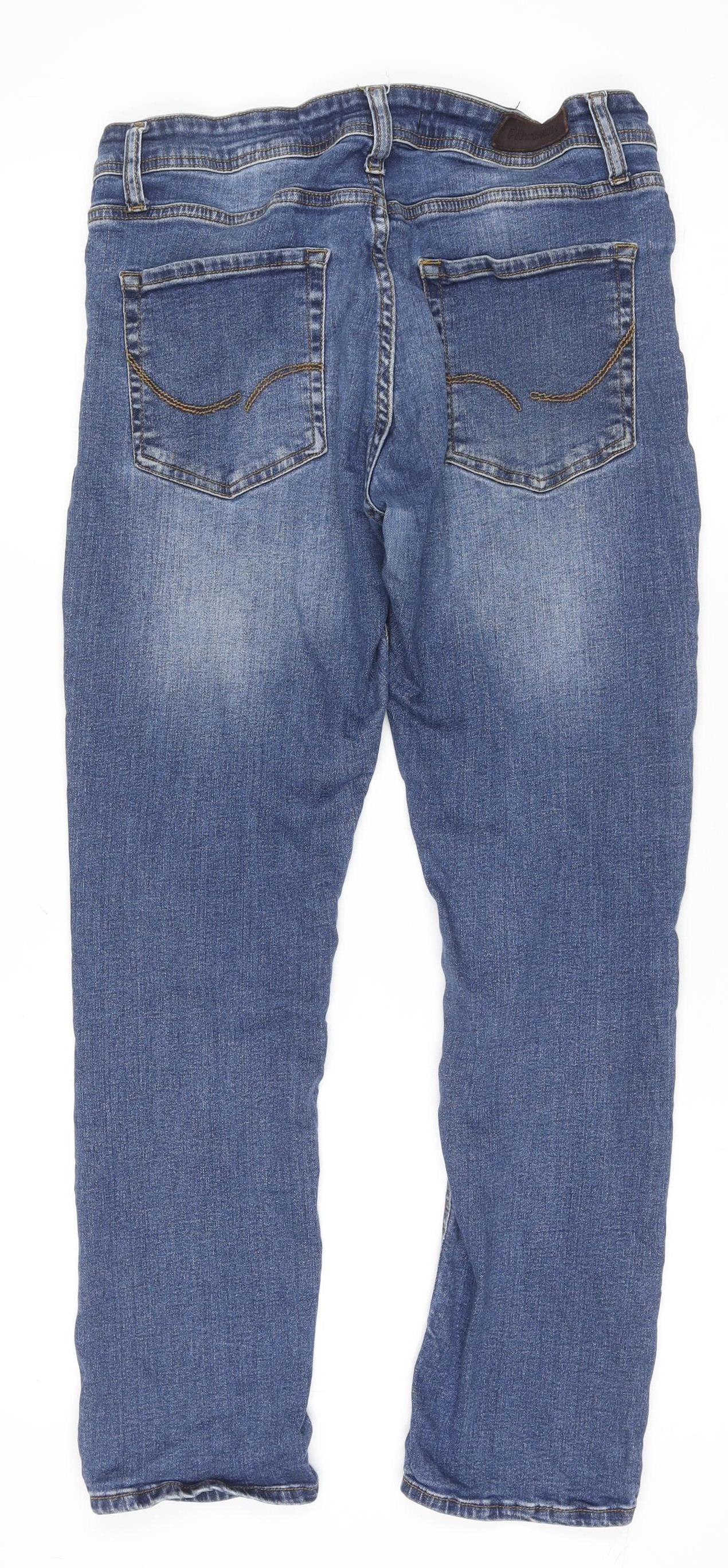 PHOENIX Women's Blue Straight Leg Denim Jeans Size 32 Regular Fit