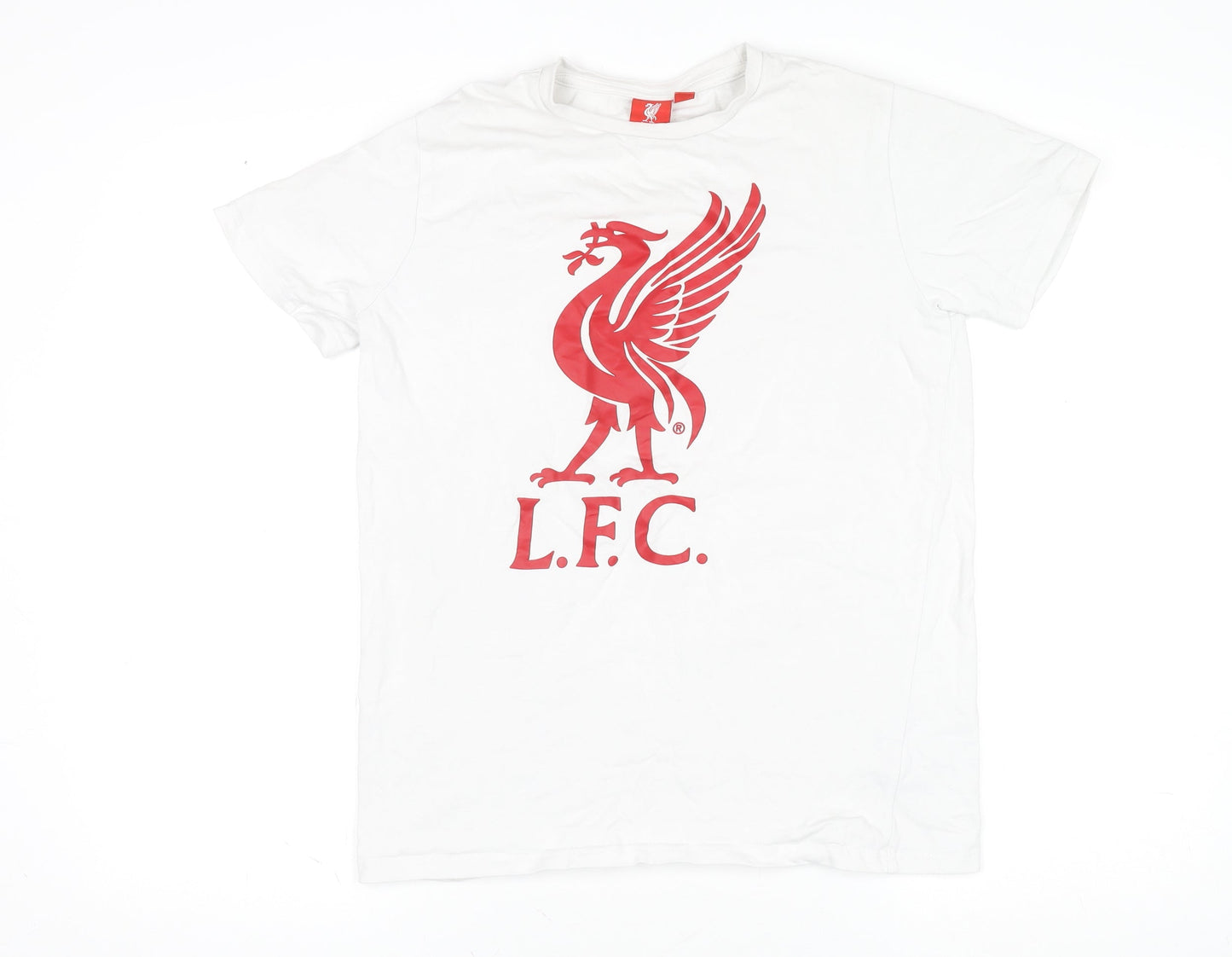 Liverpool FC Boys White T-Shirt 13-14 Years Short Sleeve Casual Top