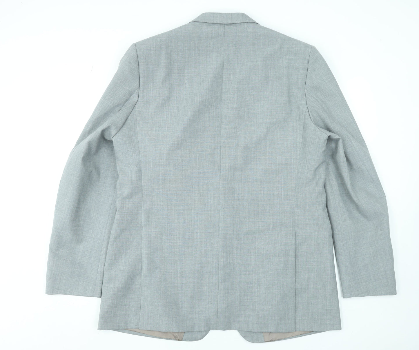 Varteks International Men's Grey Wool Blend Two-Button Blazer 42 Regular